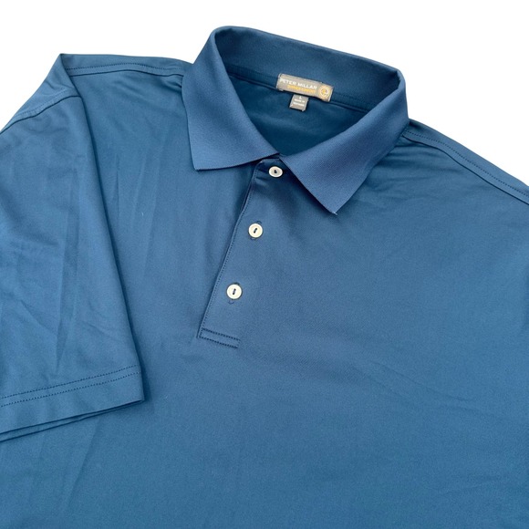 Peter Millar Other - Peter Millar Summer Comfort Polo Shirt Mens Large Blue Club Car Performance Golf